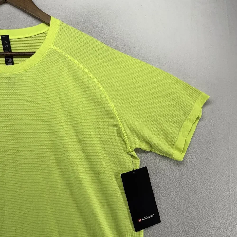 Lululemon Metal Vent Tech Shirt Men's XL Yellow Neon Highlighter Workout 2.0 NEW - Picture 3 of 13